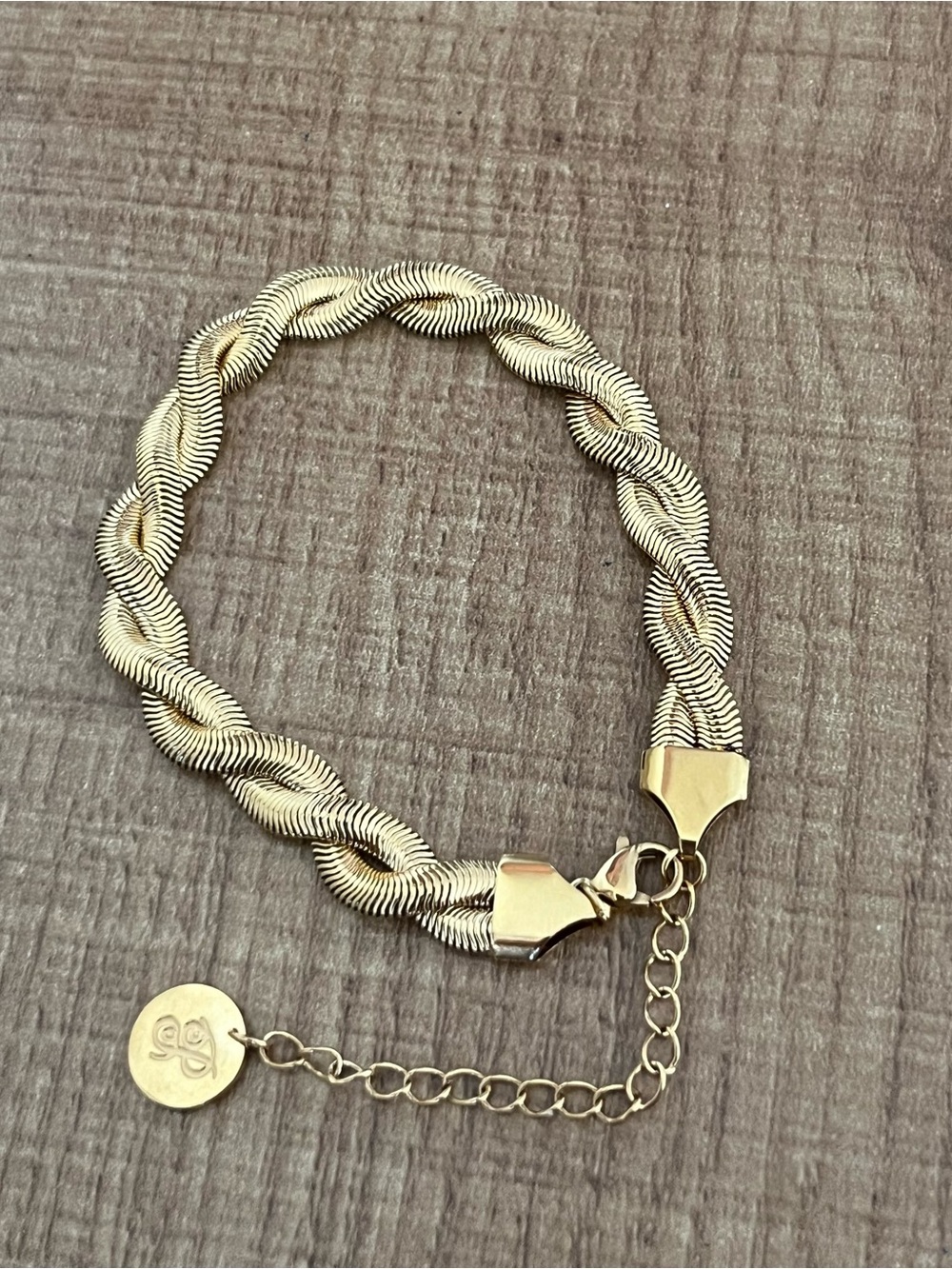 Gold-Tone Braided Chain Bracelet by plunder